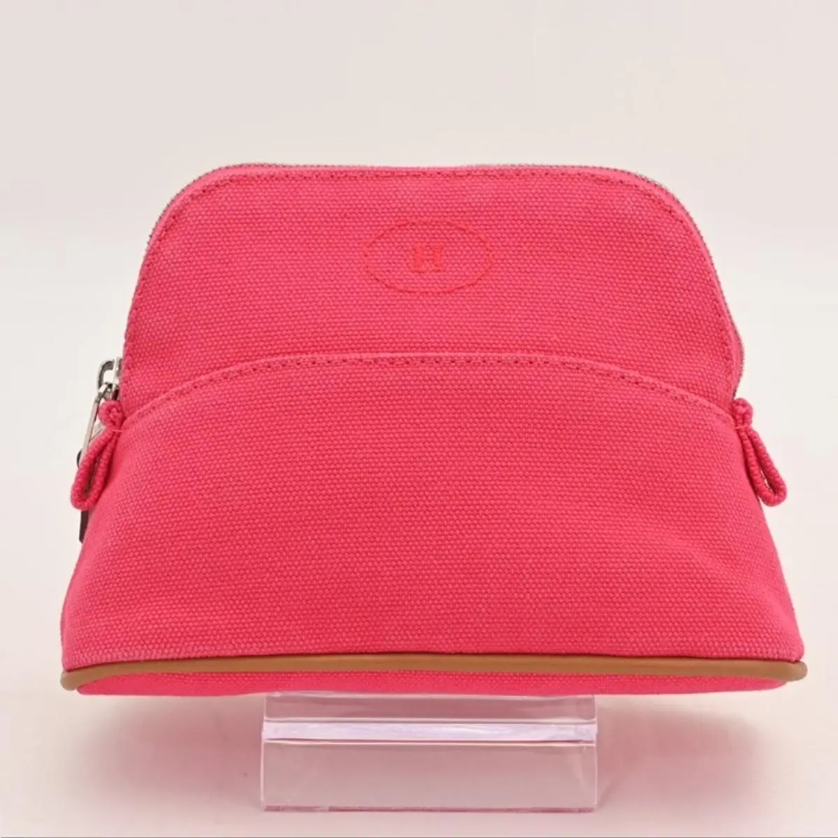 Pre-owned HERMÈS As Shown Mini Bags HERMES Bolide Pouch Mini Mini Hibiscus Silver he8719cc