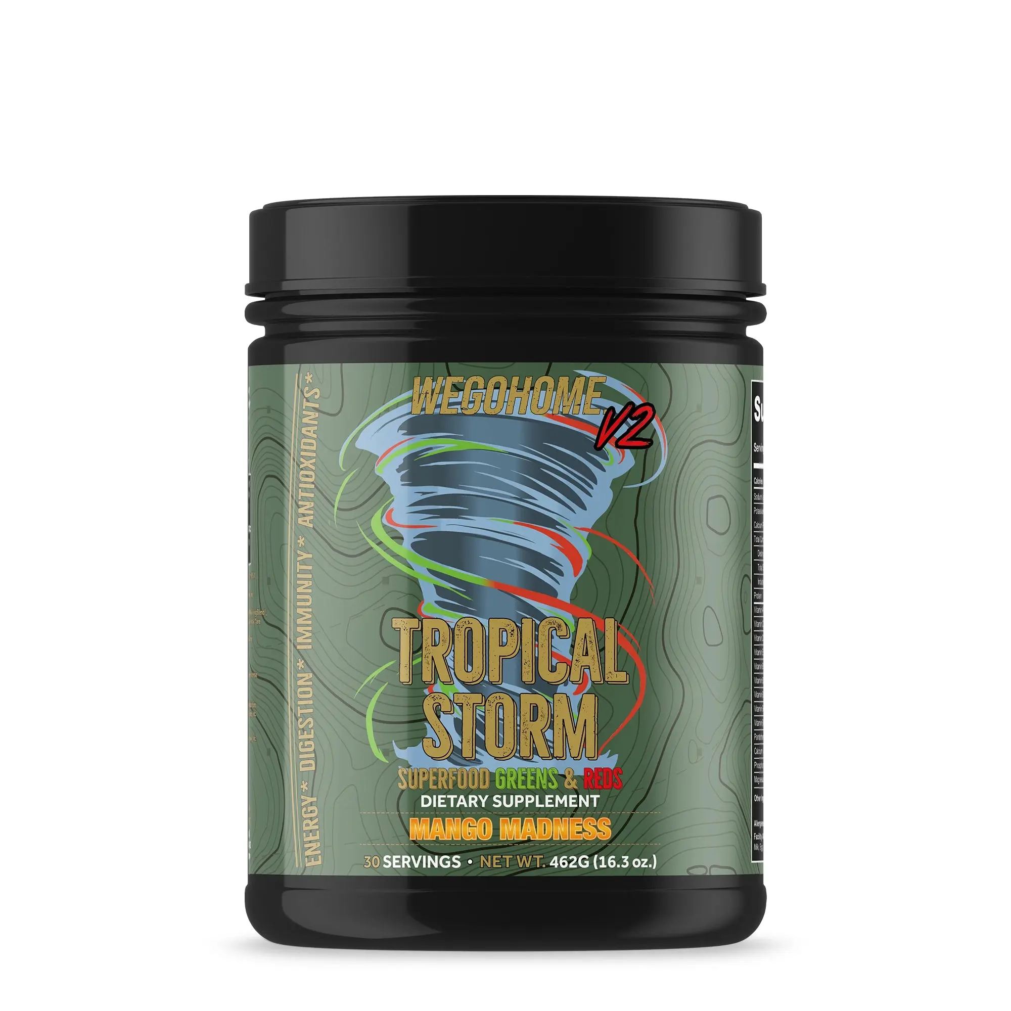 Tropical Storm V2 Natural Dietary Supplement - Greens, Fruits, Reds, Super Foods for Fitness & Fiber Support, Vitamins, Supplement Routine, Daily Nutritional Support, Energy Boost Blended Minerals