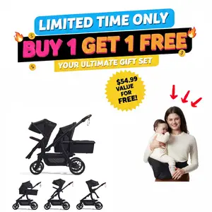 Momcozy ChangeGo Baby Stroller, Convertible Single-to-Double-to-Wagon Stroller with 23 Configurations, Bassinet and Seat Included, Large PU Wheels, All-Wheel Suspension ＆ Extendable UPF50+ Canopy