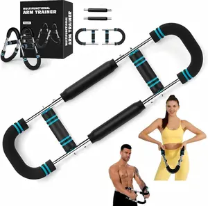 Twister Arm Trainer – 40-100lb Adjustable Resistance Bar for Chest, Arm, & Upper Body Strength Home Exercise Equipment