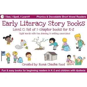 Phonics, Sight Words & Short Vowel Storybooks (Decodable Readers grades K-5 and Dyslexia) - Level C