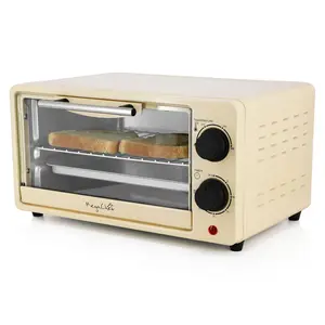 MegaChef 9L Electric Counter Top Toaster Oven in Cream