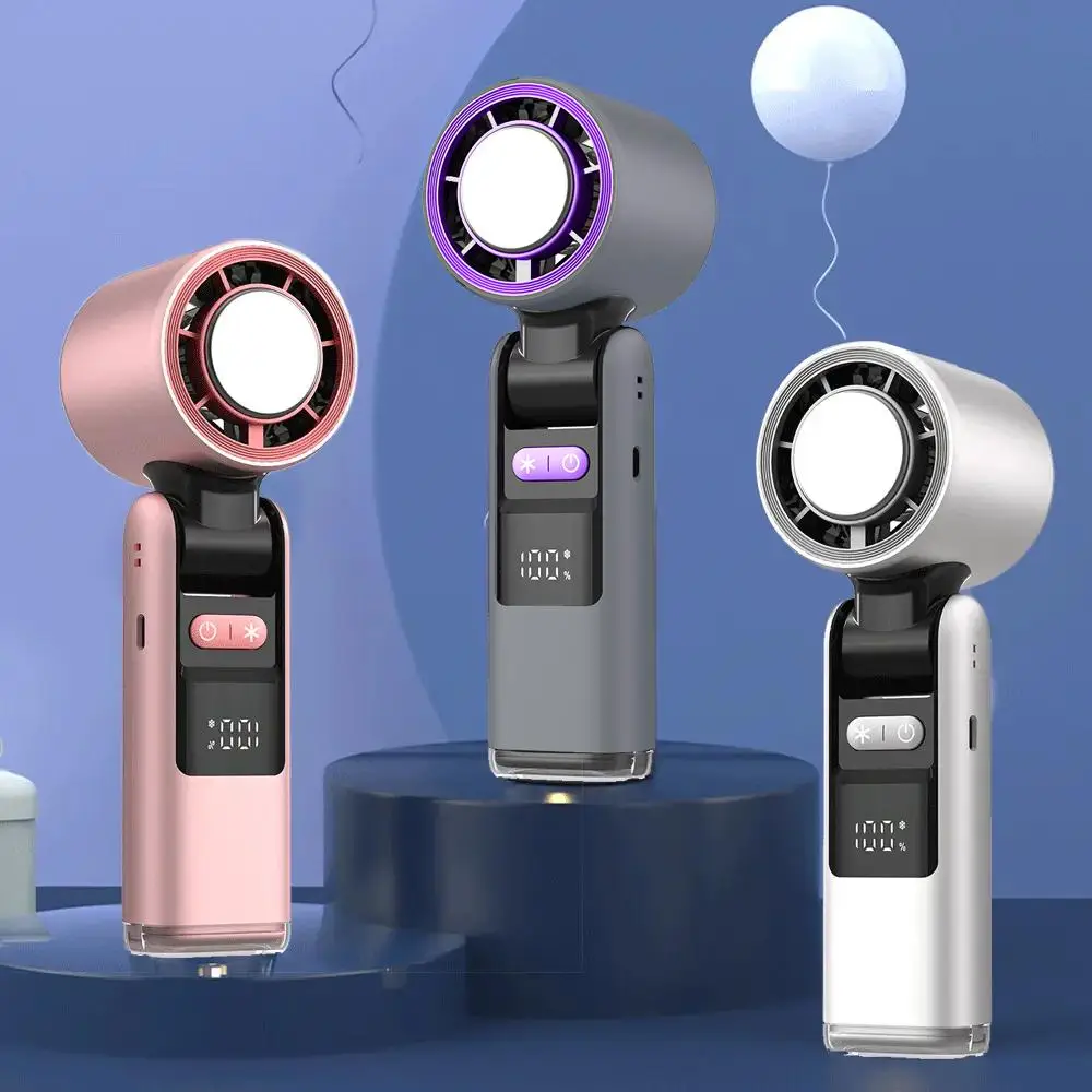 Portable Handheld Fan, USB Rechargeable Foldable Mini Fan, 100 Speed High-speed Folding Mini Portable Fan, Suitable for Home Office Outdoor