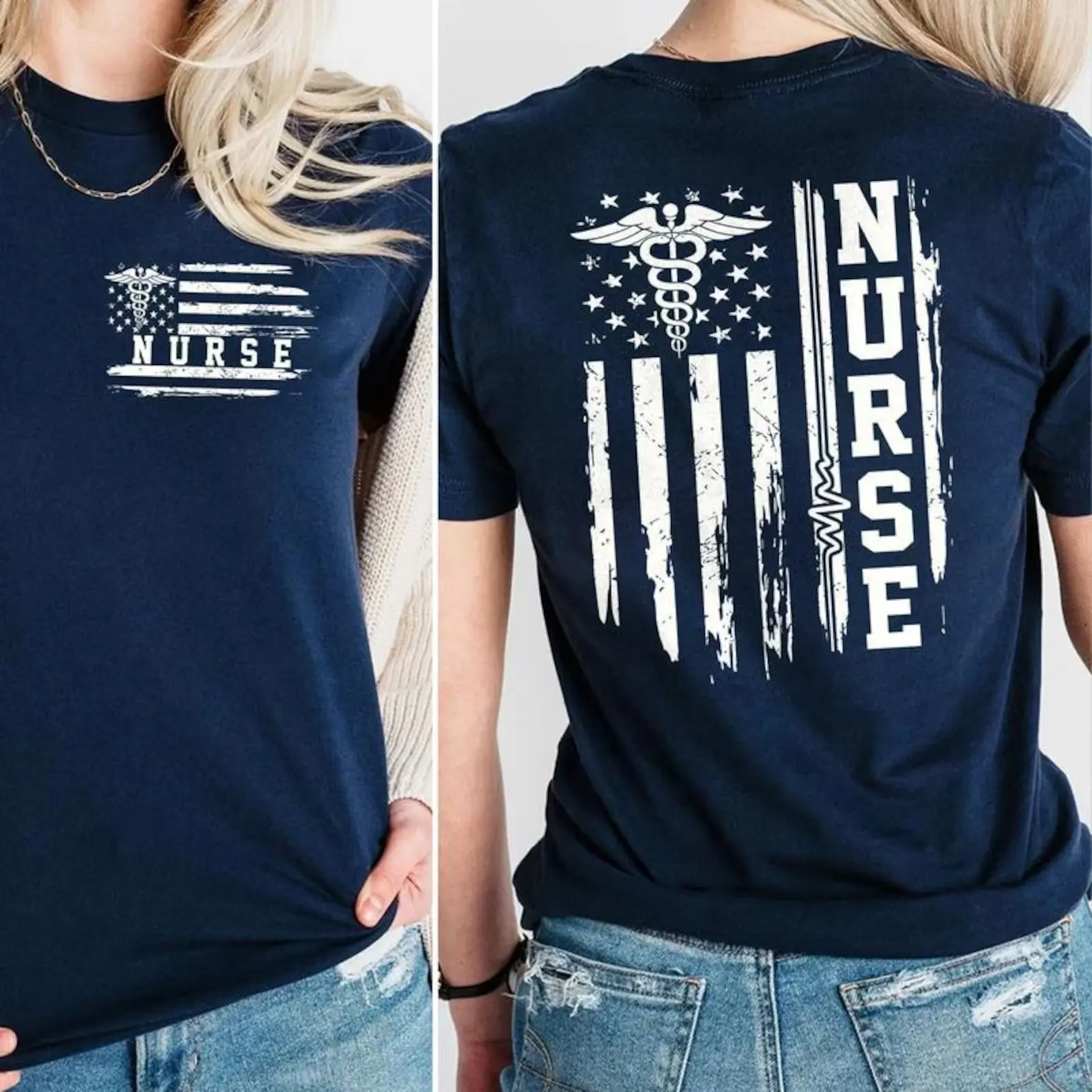 Nurse Flag Shirt, American Flag Nurse Sweatshirt, New Nurse Appreciation Gift, Nurse Weeks Shirt