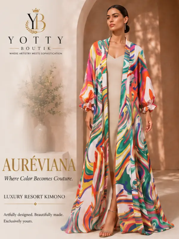 AURÉVIANA Resort Shrug – Limited Edition Satin Georgette Shrug