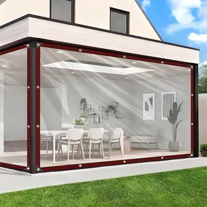 Clear Tarp - Heavy Duty Waterproof 13x10ft Clear Plastic Tarp with Grommets Transparent Vinyl,Tarps Outdoor Garden Rainproof Tarpaulin for Greenhouse Plant Patio Roofs Porch Chicken Coop