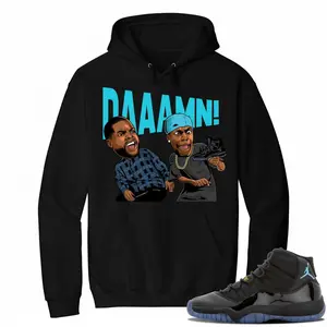 Jdn 11 Gamma Sneaker Match Hoodie Black Friday DAAAMN Streatwear Unisex