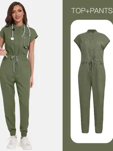 Professional Medical Jumpsuit Scrub for Doctors Nurses Hospital Work Uniform High Quality Breathable Fabric