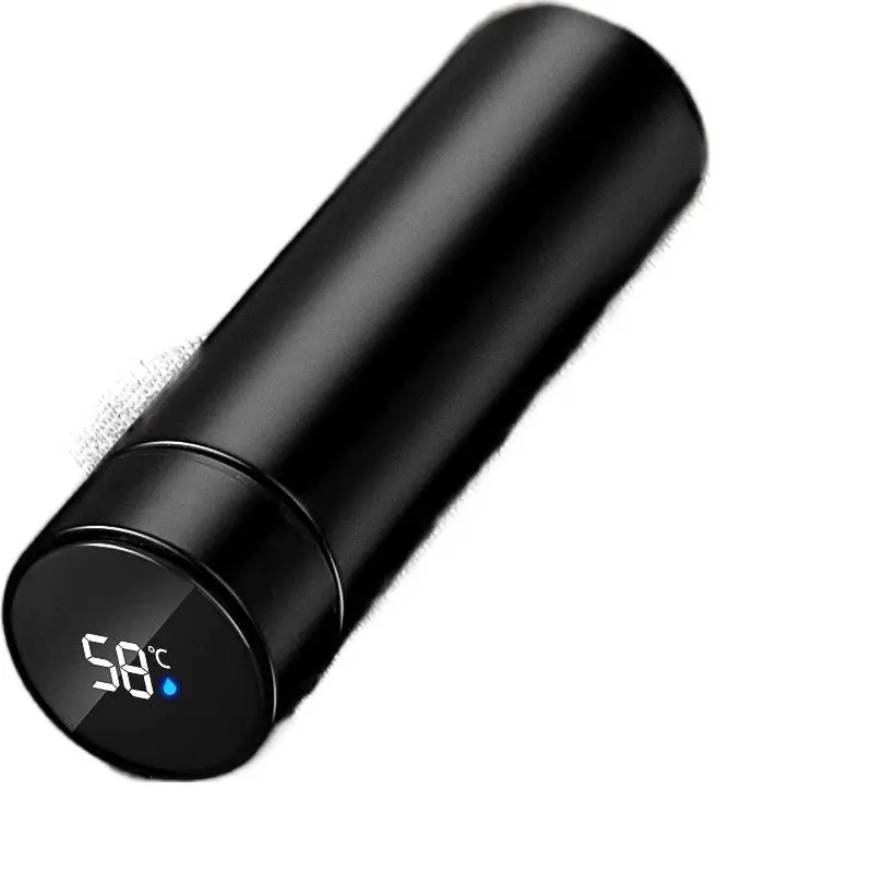 Digital Thermos with Accurate Temperature Display and Sleek Black Design for Precision Monitoring Drinkware Flasks Portable