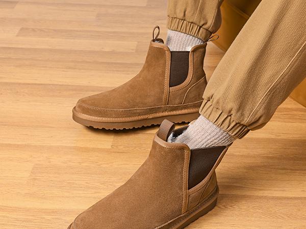 Bruno Marc Men's Suede Snow Boots - Classic Design, Comfortable Fit, Ideal for Cold Weather