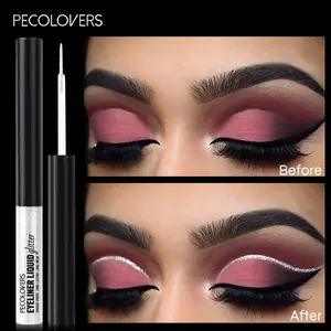 1 Pc Sparkle Eyeliner Liquid, Waterproof Shiny Liner, Easy‑To‑Use Eye Makeup For Beginners And Daily Use, Black And Gold And Silver, Eye Beauty Essential, Eye Makeup Products