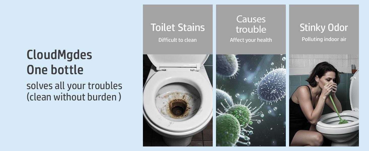 3 Bottles Toilet Bowl Cleaner Bottle Cute Dinosaur-Shaped- Powerful Stain Removal, Long-Lasting Freshness, Effortless Toilet Maintenance house cleaning tools