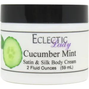 Cucumber Mint Satin and Silk Cream,  Body Cream, Body Lotion