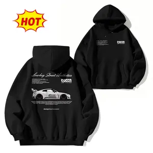 Racing-Themed Graphic T-Shirt - White with Black Car & Text, Speed Style, for Motorsport/Streetwear, Ideal for Car Enthusiasts Made In USA For Women For Men [MaleStyles 180G/230G 100% cotton short-sleeve/hoodie, soft and comfortable]