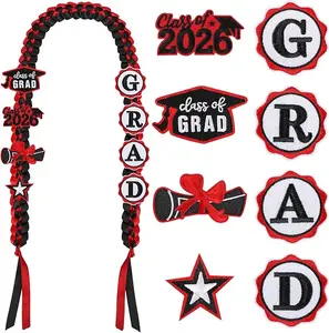 Class of 2026 Graduation Lei, DIY Embroidery Graduation Money Ribbon Leis, Honor Lei Congrats Grad Gifts for Women Men High School Senior Prom Party Decorations