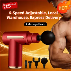Portable Mini Multi-Functional Massage Gun 6-Speed Adjustable Full Body Muscle Relaxation Device USB Fast Charging 4 Interchangeable Heads Ideal Gift for Boyfriend - Neck Care Stick