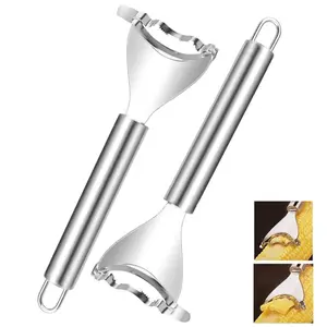 2 Counts Corn Peeler, Stainless Steel Corn Stripper Tool for Efficient Corn Kernel Removal