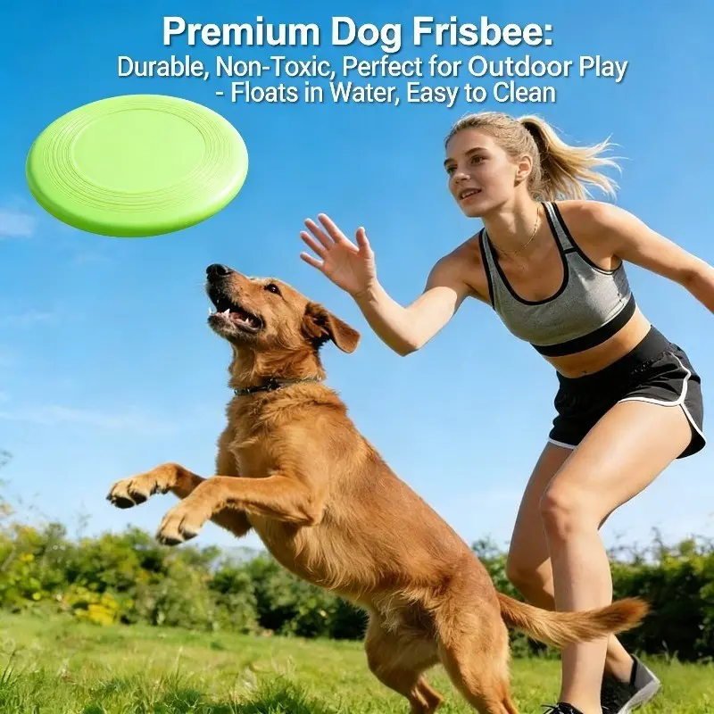 Floating Dog Frisbee, Soft Bite-Resistant Dog Flying Disc, Safe Interactive Outdoor Play Gear, Water-Friendly Fetch Accessory for All Dog Breeds