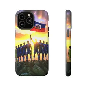 Haiti Soccer Team Protective Silicone Smartphone Casing - Shockproof, Durable Handheld Cover with Haitian Flag Design for Wireless Devices (Electronics Accessories)