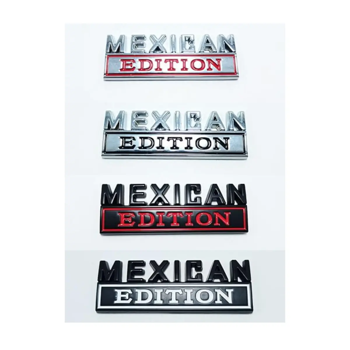 3D Mexican Edition Emblem Badge Decal (3.15in*1.18in) - 1-Piece Automotive Accessory, Car Styling Side Accent, Car Magnets and Decals, Truck Stickers, Home Decor Item