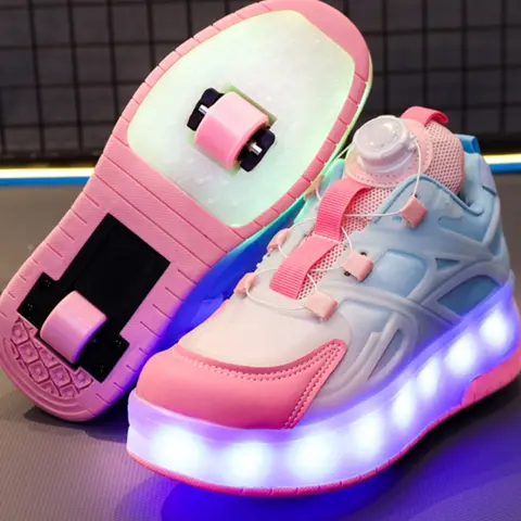 USB Charging LED Colorful Glowing Shoes, Night Light Mesh Sneakers for Kids, Led Lighting Shoes, Spring Summer Running Casual Sports Shoes, Trendy Trainers, Trainer Footwear