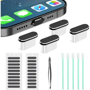 USB C Dust Plug 4 Pack - Anti-Dust Port Protector Cap for Galaxy S24-S20, Note & A Series with Speaker Dust Cover