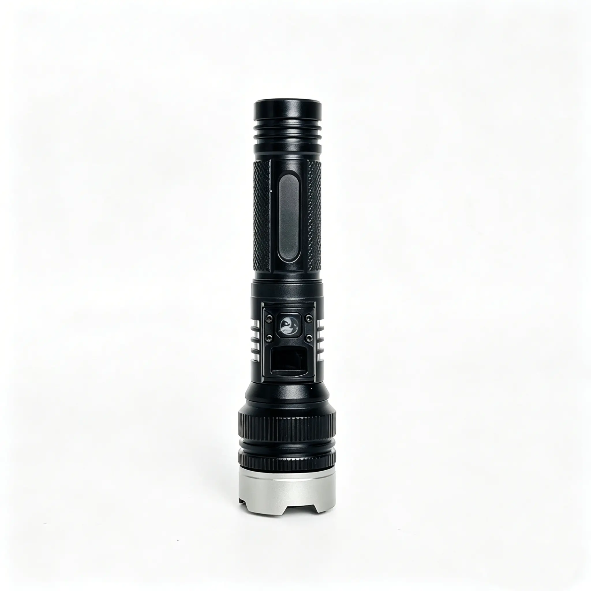 EXOVAN 2-in-1 Strong Flashlight (Power Bank)，Digital display of power, Rechargeable，Zoomable, , X4Waterproof, Adjustable Brightness Flash Light for Outdoor, Emergency, Camping Accessories，Black