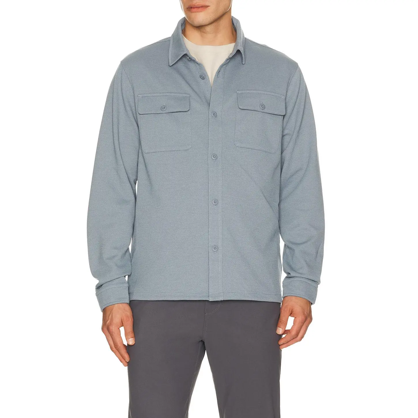 Vuori Waffle Shirt Jacket in Abyss