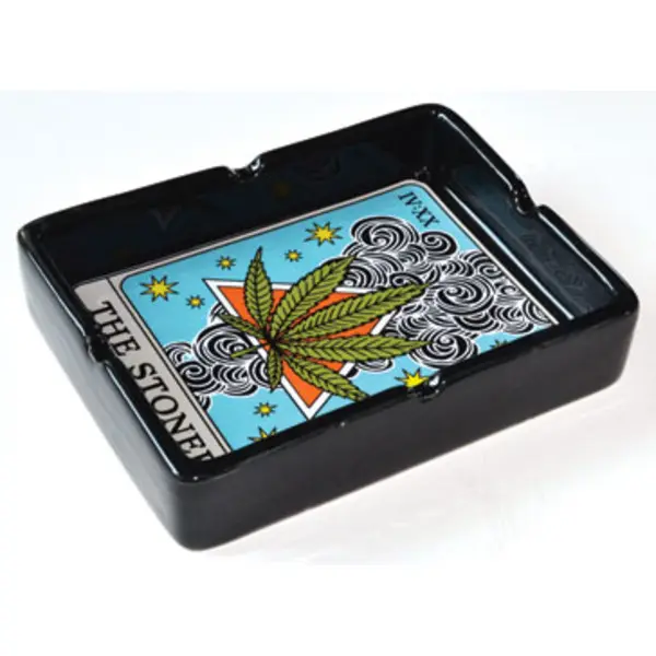 Stoner Tarot Card Ashtray 4" x 5 1/4" Durable Material Ideal for Ash Disposal with Unique Design