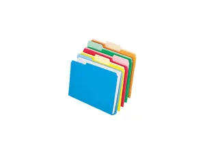 Pendaflex ESS-54460 DoubleStuff File Folders, 1/3 Cut, Letter, Assorted, 50/Pack