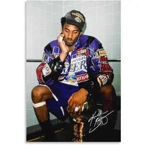 Kobe Bryant Basketball-Themed Canvas Wall Art Poster — Suitable for Bedrooms, Kids' Rooms, or Game Rooms; Inspirational Sports Decor Canvas Print