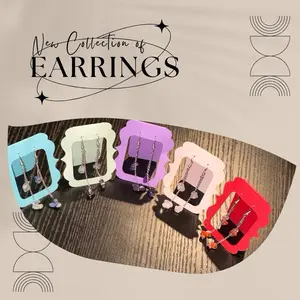 Crystal Earrings - Set of Earrings with Assorted Colors and Clear Stones, Featuring Unique Designs and Decorative Elements