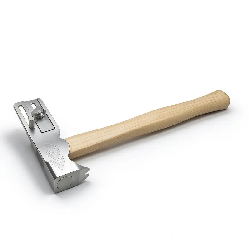 Multifunctional Compact Solid Steel Magnetic Hammer with Nail Puller, Utility Knives - 1-Handed Hold Hand Tool, Built for DIY Dads, Ideal for Home Improvements, Father’s Day Gift
