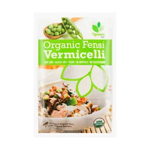 BIG GREEN Organic Mung Bean Noodles 120g - USDA Certified, Gluten-Free, Perfect for Salads, Stir-fries, Hot Pot