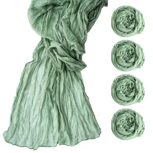Cheesecloth Table Runners for Event - Soft Fabric with Ruched Design and Versatile Use. For all events designed Towels
