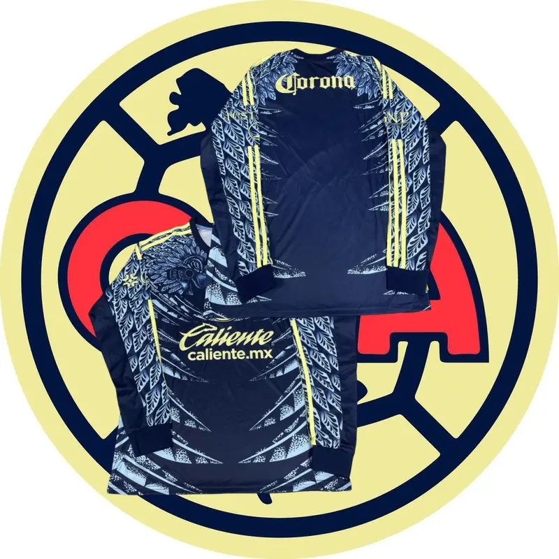 25 26 Mexico LIGA MX Club America Away Soccer Jersey Fans Version Long Sleeve Jersey Quick Dry Football Jersey