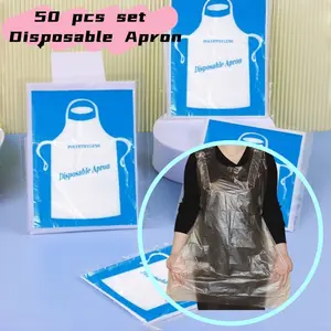 Disposable Apron for Dining Hot Pot BBQ Cooking, Waterproof Oil-Resistant Handmade Apron for Guests, Individually Packaged Bibs /hotpot/cooking/art/disposable apron/handwork/painting