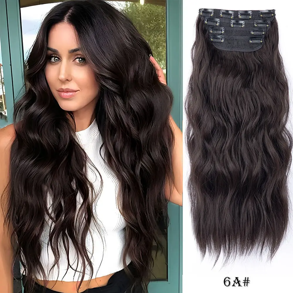 Human Hair and Synthetic Fiber Blend Series] 22/24-inch Invisible