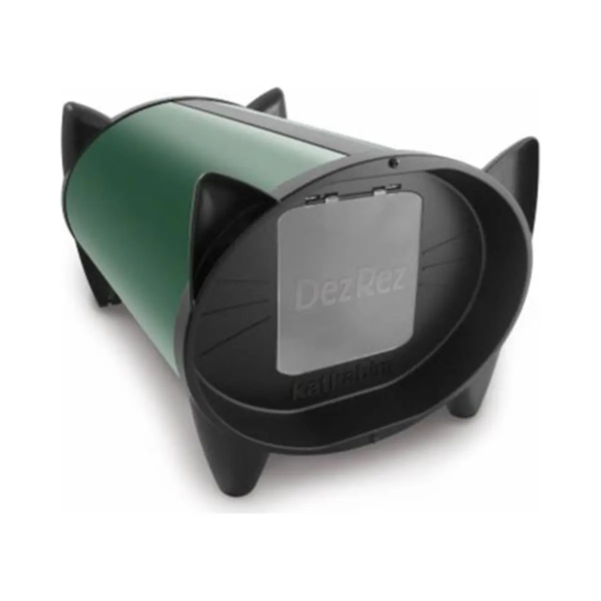 212 MAIN Outdoor Feline Cat House - Brinsea Products KatKabin DezRez, Oval, Forest Green, Lightweight, Weatherproof, Windproof, Fade-Proof, Fully Assembled, with Washable Cushion (Feline Ends Compatible)