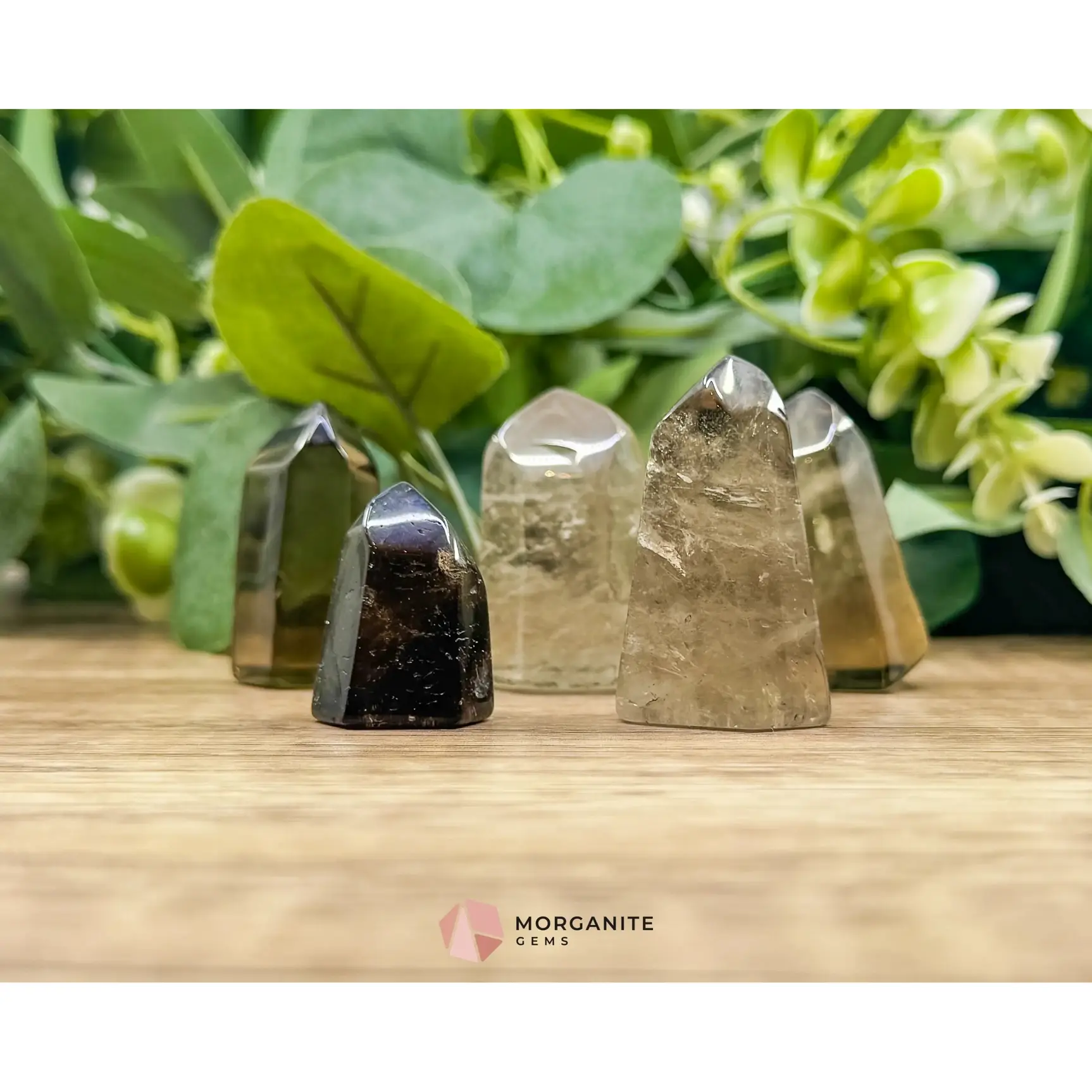Polished Smoky Quartz Tower (1-2 Inches) – Grounding & Protection Energy Crystal