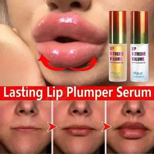 Lip Plumper Extreme - Plumping Lip Gloss with Ginger Oil - Clear Lip Plump Gloss for Dry Lips - Volumize Lips Instantly for Fuller & Thicker Lips - Non-Sticky Formula - Nourishing & Anti-Wrinkle