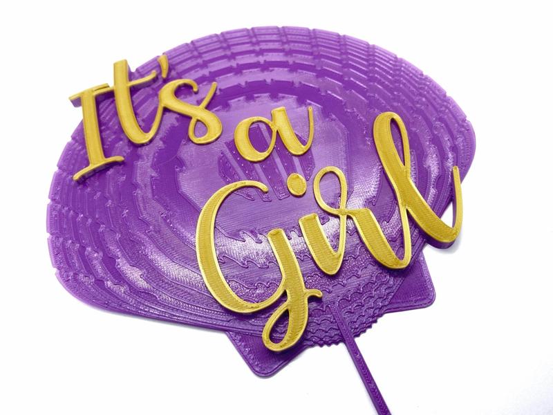 Custom Sea Shell Cake Topper Birthday Party Centerpiece Personalized Name or Any Text | Multiple colors available | Mermaid or Beach Themed