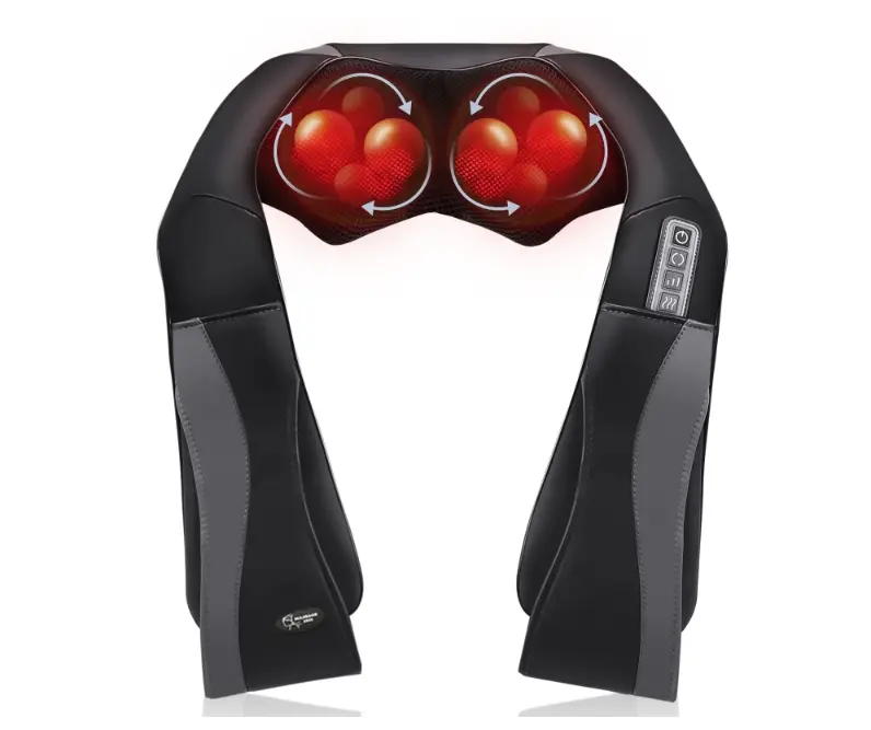 Shiatsu Neck Shoulder Massager Electric Back Massage with Heat Kneading Massage for Shoulder, Legs, Use in Office and Home