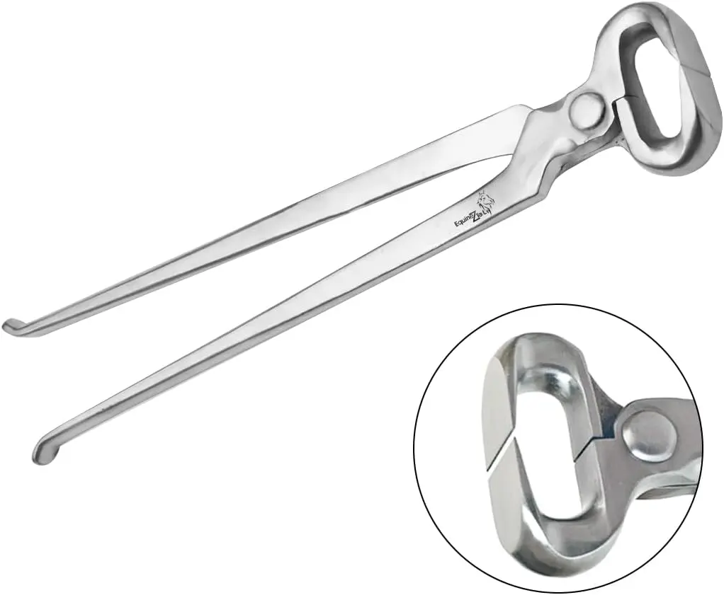 Equinez Tools 15" Vanadium Steel Hoof Nipper, Dull Finish, Durable Stainless Steel Farrier Tool with Strong Cutting Ability for Horse Owners' Hoof Trimming Needs