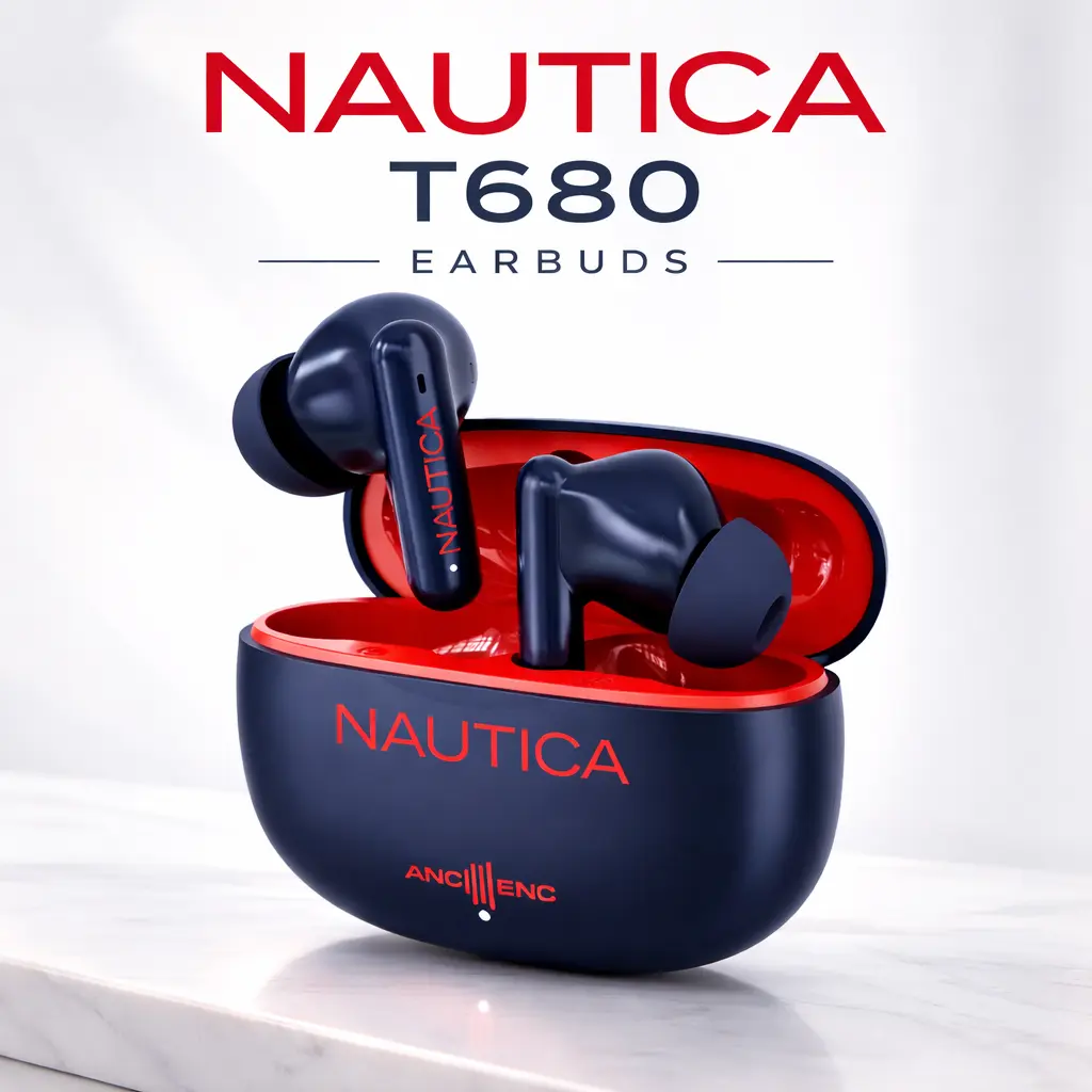 Nautica T680 Hybrid Noise Cancelling (ANC+ENC) True Wireless Bluetooth Stereo Earphones
