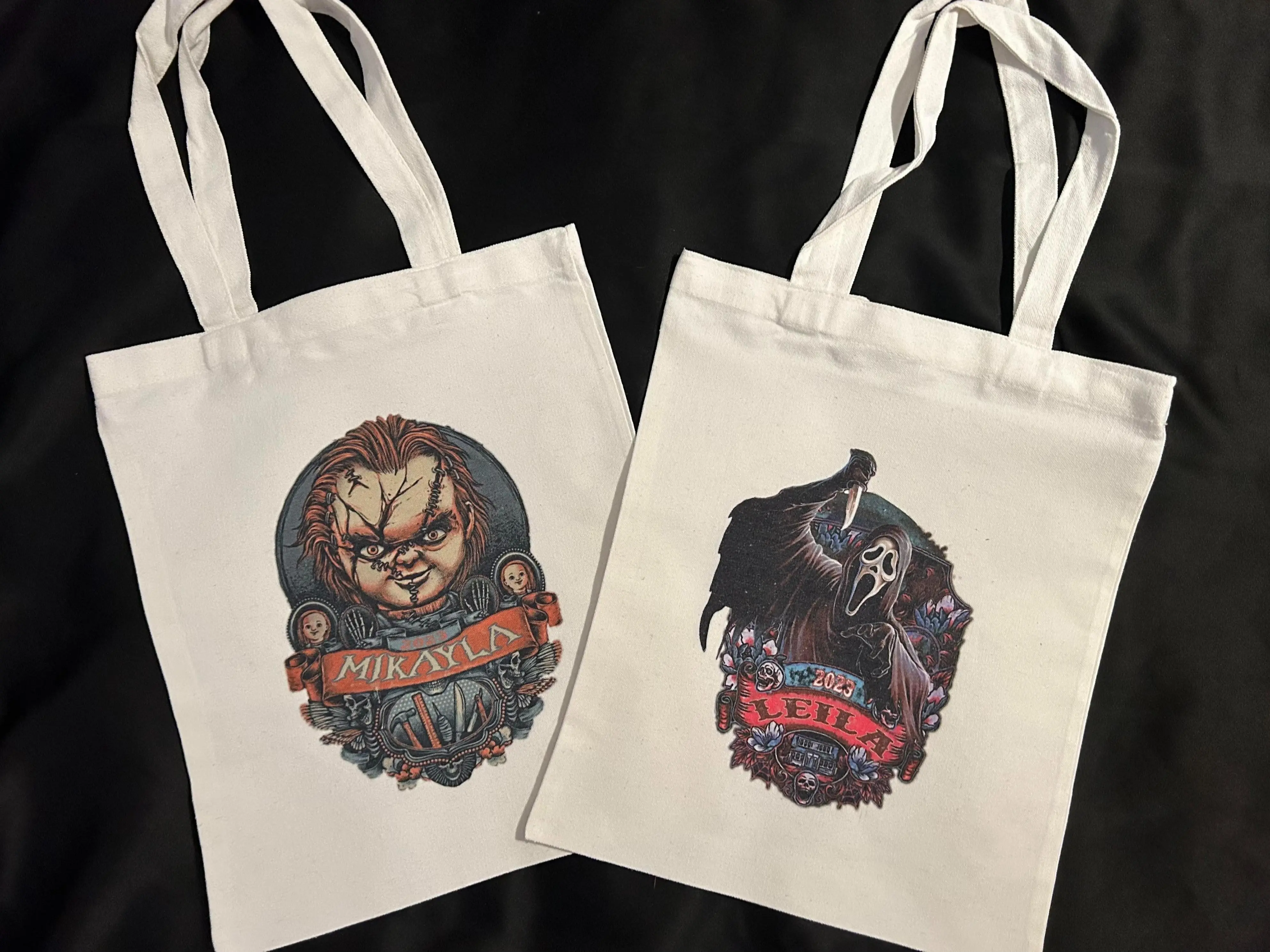 Custom Trick Or Treat Spooky Season Canvas Bag With Your Child's Name!