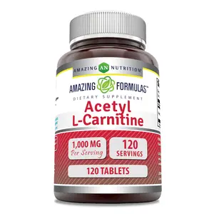 Amazing Formulas Acetyl-L-Carnitine 1000 Mg | 120 Tablets Supplement | Non-GMO | Gluten-Free | Made in USA