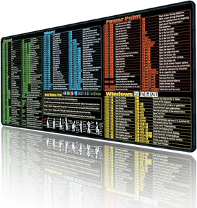 Excel/Word/Power Point/Windows Mouse Pad, Non-Slip & Waterproof Large Gaming Office pc Desk mat, Over 200 Keyboard Shortcuts Mousepad