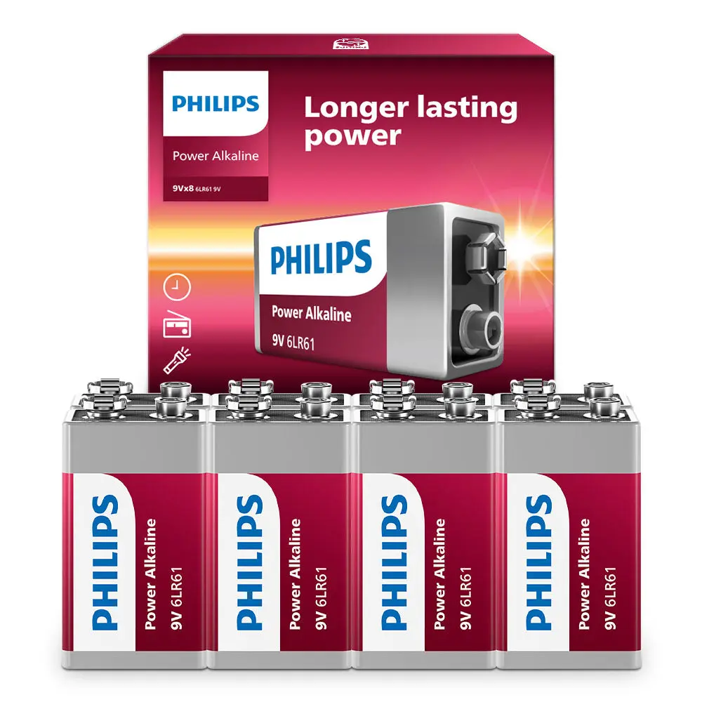 Philips 9V Alkaline, 8 Pack Philips 9V Alkaline, 8 Pack