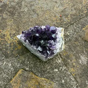 Amethyst Cluster, Natural Crystal Collectible for Mineral Enthusiasts